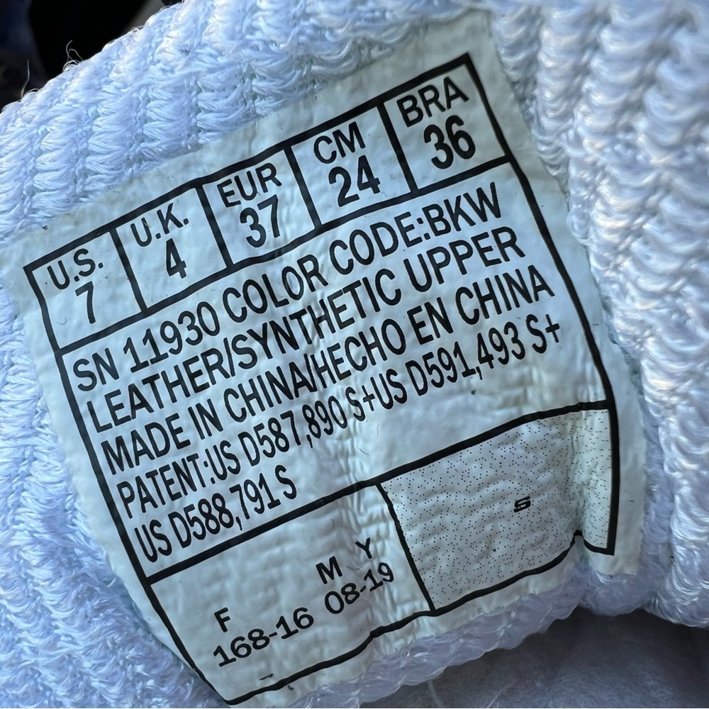 NIB Skechers D'Lites Biggest Fan Black White Chunky Sneakers Womens Size 7 - Picture 9 of 12